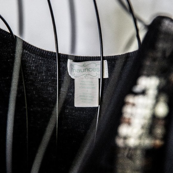 Maurice's Black/Silver SequinTank - Picture 3 of 8